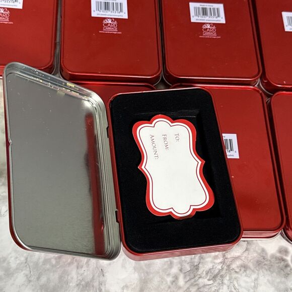 Lot of 8 Holiday Metal Christmas Themed Gift Card Tin Santa Claus READ - Picture 4 of 6